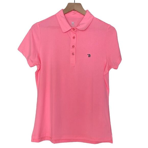NEW Travels Together With You‎ Women’s Fluorescent Pink Polo Size Small - Picture 1 of 5